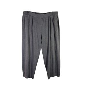 Eileen Fisher Womens XL Grey Organic Cotton Stretch Wide Leg Cropped Pants XL/TG
